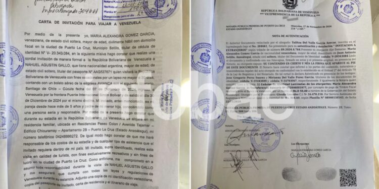 Infobae: Los documentos que presentó el Gobierno de Milei para pedir la liberación del gendarme argentino detenido en Venezuela